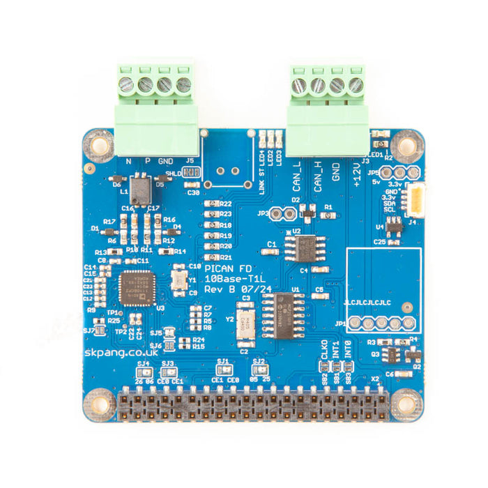 PiCAN FD Board with 10Base-T1L for Raspberry Pi