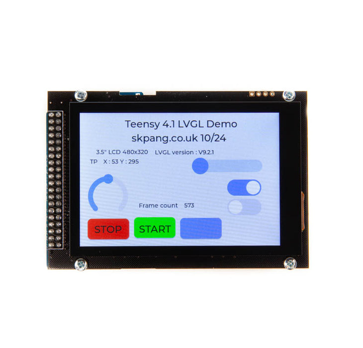 Teensy 4.1 Dual CAN Board with 480x320 3.5" Touch LCD