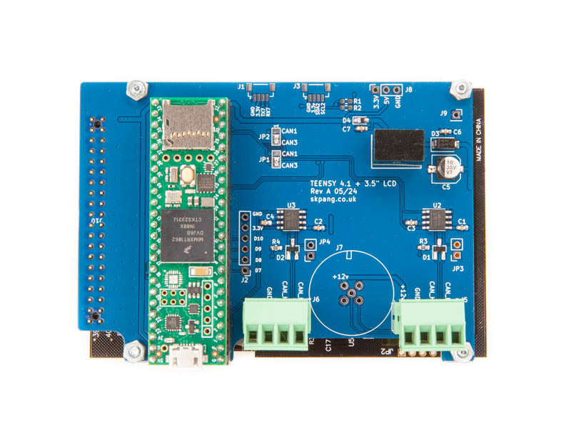 Teensy 4.1 Dual CAN Board with 480x320 3.5" Touch LCD