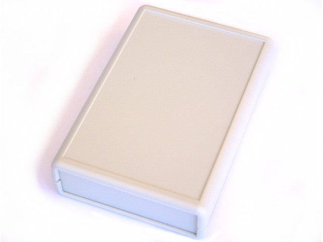 Plastic enclosure with front and back panel, 110mm x 75mm x 25mm