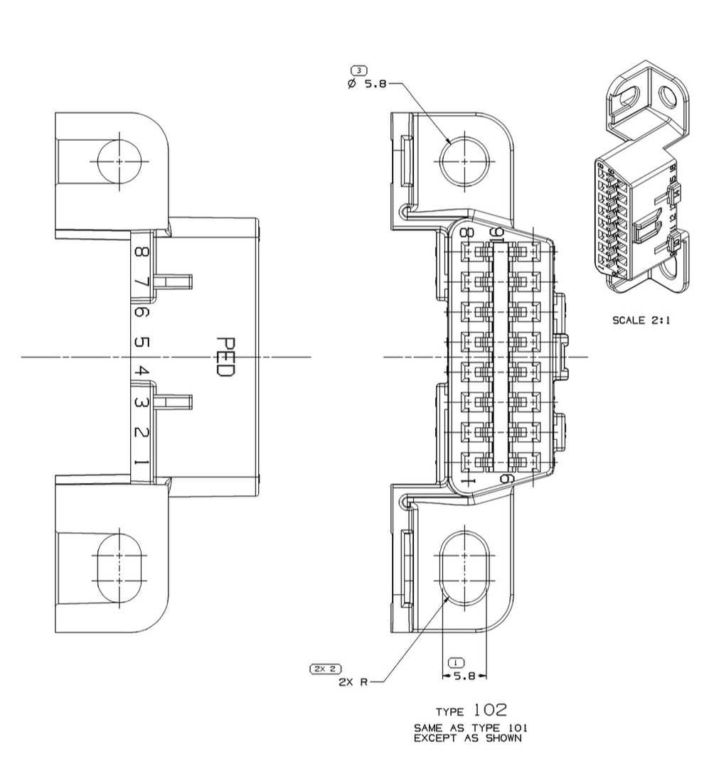 Female Obdii Connector With 4 Pins — Sk Pang Electronics Ltd